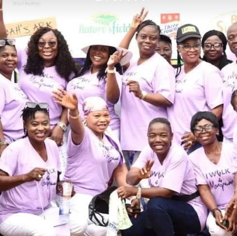 MenoClub members cheering at the Lagos walk