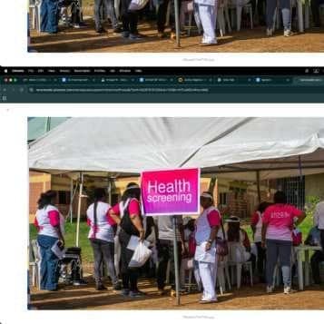 Health screening tent at the Abuja walk